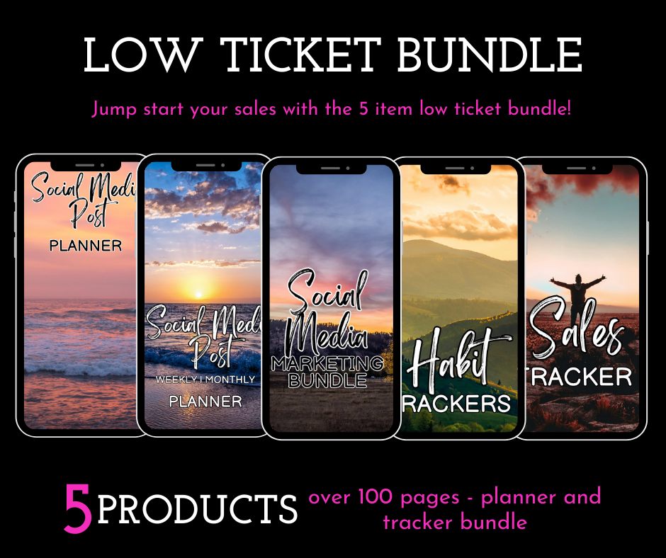 TRACKER | PLANNER BUNDLE - LOW TICKET BUNDLE( available for immediate download)