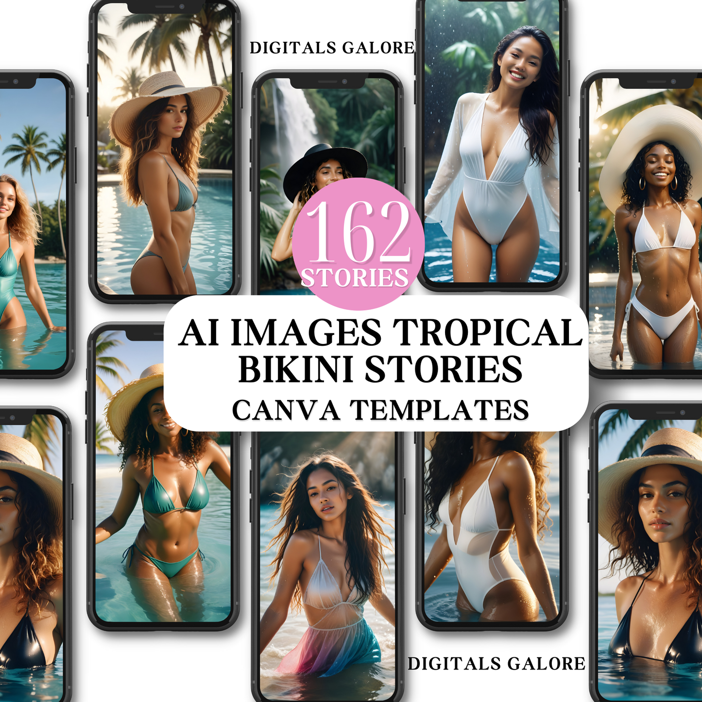 162 AI IMAGES TROPICAL BIKINI STORIES