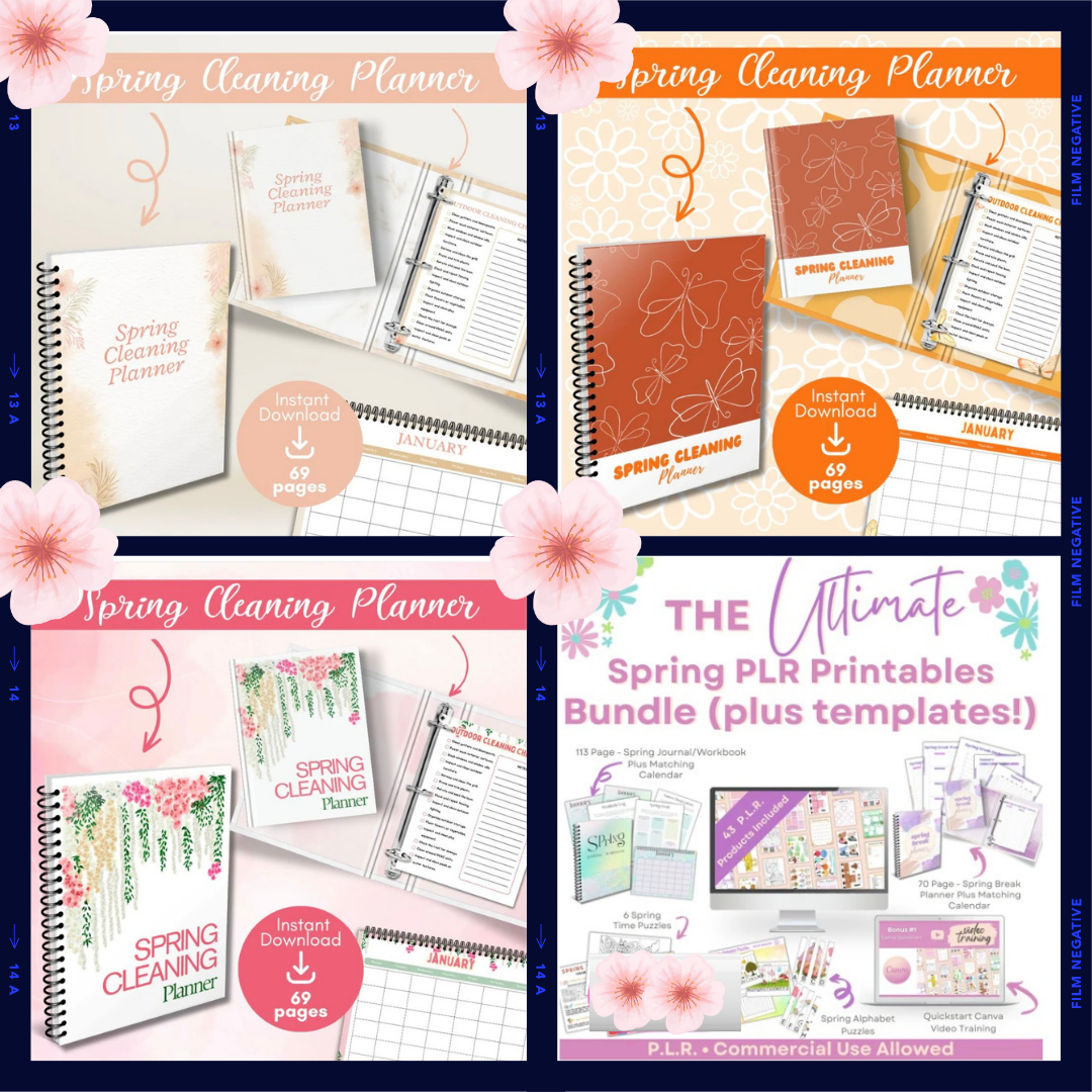 Ultimate Spring PLR Printables Bundle Plus Templates